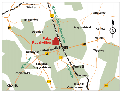 Mapa dojazdu do Antonina